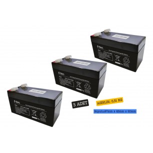 TTEC 12V 1.3Ah Akü  3 Adet